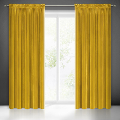 Zasłona Samanta musztardowa 140x270