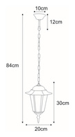 Lampa ogrodowa wisząca K-5009H CZARNY z serii STANDARD