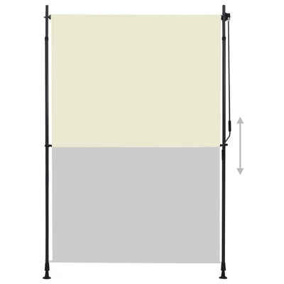 vidaXL Roleta zewnętrzna, 150x270 cm, kremowa