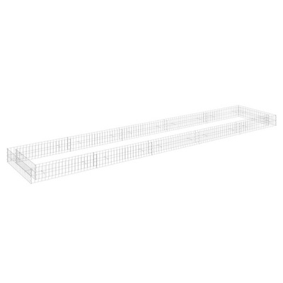 vidaXL Podwyższona donica gabionowa, galwanizowana stal, 500x100x20 cm
