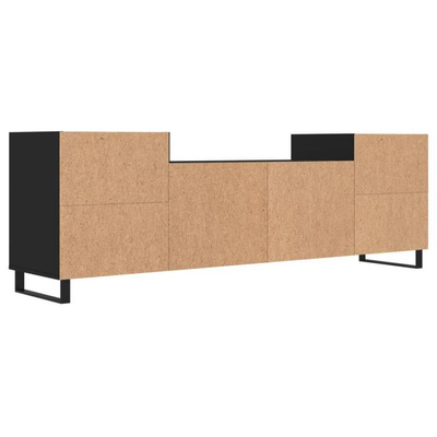 vidaXL Szafka pod TV, czarna, 160x35x55 cm, materiał drewnopochodny
