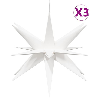 Ozdoby świetlne z LED, 3 szt., składane, białe, 57 cm