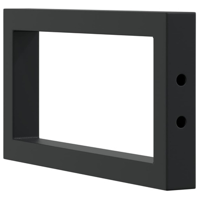 Wsporniki do półki pod umywalkę, 2 szt., czarne, prostokątne