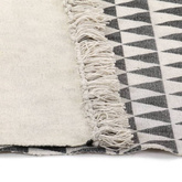 vidaXL Dywan typu kilim, bawełna, 120 x 180 cm, czarno-biały ze wzorem