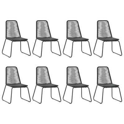 9-częściowy zestaw mebli ogrodowych, rattan PVC, czarny