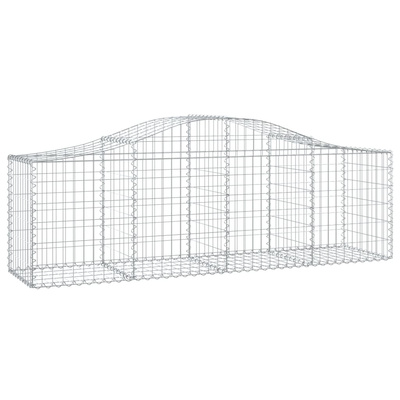 Kosze gabionowe, 14 szt, 200x50x60/80 cm, galwanizowane żelazo