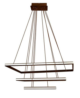 Lampa LED wisząca dekoracyjna + pilot 116W brąz dl-f09