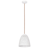 Lampa sufitowa wisząca 1X60W E27 ażurowy biały BENE 31-70340