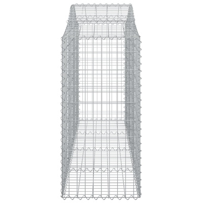 Kosze gabionowe, 12 szt, 200x50x120/140cm, galwanizowane żelazo