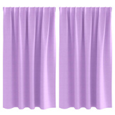 Firany blackout z kółkami 2 pcs Fioletowy 140 x 140 cm