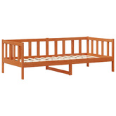 Łóżko dzienne Z zagłówkiem Brązowy i biały wosk 90 x 200 cm