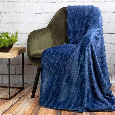 Koc Emi granatowy 150x200