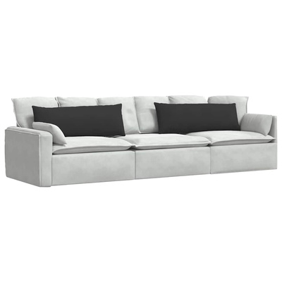 Poduszki na sofę 2 pcs Czarny 120 x 40 cm tkanina