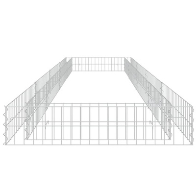 vidaXL Podwyższona donica gabionowa, galwanizowana stal, 400x100x20 cm