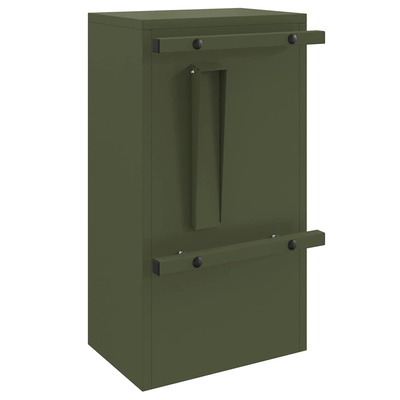 skrzynka na listy z drzwiami oliwkowy 30 x 20 x 55 cm Stal