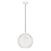 Lampa sufitowa wisząca 60W E27 ażurowy biały BENE 31-70586