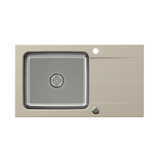 EDWARD 111 Fusion HardRock beach z komorą stalową (780x440x190) z syfonem manualnym i zaślepką