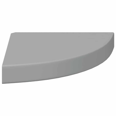vidaXL Narożne półki ścienne, 4 szt., szare, 25x25x3,8 cm, MDF