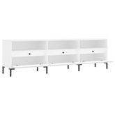 vidaXL Szafka pod TV, biała, 150x30x44,5 cm, materiał drewnopochodny model standard