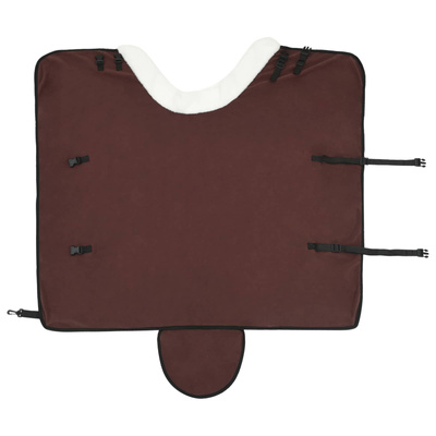 Koc dla Koni Ciemny brąz 115 cm Polarowy fleece