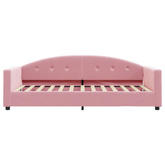 Sofa z funkcją spania, różowa, 90x200 cm, obita aksamitem