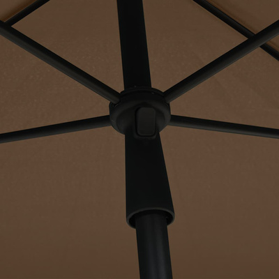 Parasol ogrodowy na słupku, 210x140 cm, kolor taupe