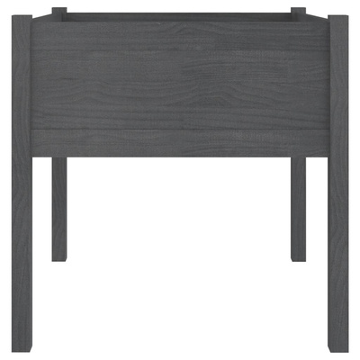vidaXL Donice ogrodowe, 2 szt., szare, 70x70x70 cm, drewno sosnowe
