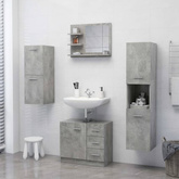 vidaXL Lustro łazienkowe, szarość betonu 60x10,5x45 cm