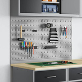 Panel Narzędziowy 2 szt. Szary 100 x 1 x 60 cm Stal