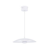Lampa wisząca LUND 34 cm minimalistyczna – biały klosz talerz - skandynawska lampa nad stół LED