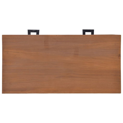 vidaXL Biurko, 81x40x75 cm, lite drewno tekowe