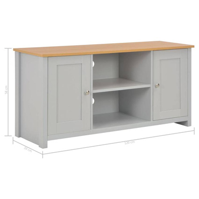 vidaXL Szafka pod TV, szara, 120 x 39 x 58 cm