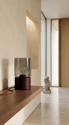 Elegancka lampka na konsolę – burgund, grafit K-6052 z serii DEX