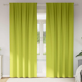Firany blackout z kółkami 2 pcs Zielony 225 x 140 cm Poliester