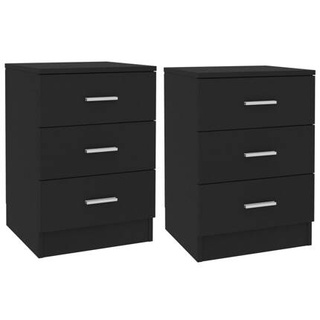 vidaXL Szafki nocne 2 szt., czarne 38x35x56 cm materiał drewnopochodny