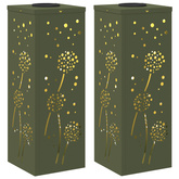 Słoneczna LED lampa na ścieżkę 2 pcs Zielony oliwkowy