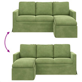 Sofa Jasnozielony 178 x 134 x 80 cm Aksamit