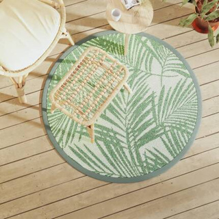 vidaXL Dywan na zewnątrz, zielony, Ø120 cm, PP