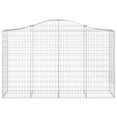 Kosze gabionowe, 12 szt, 200x50x120/140cm, galwanizowane żelazo