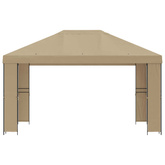 Altana 4 × 3 m Beżowy Poliester i Stal 190 gsm