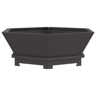 Kominek Czarny 75 x 75 x 28 cm Stal