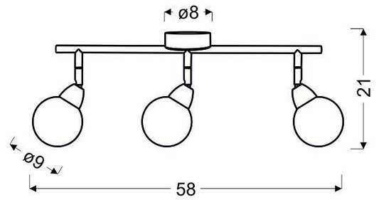 Lampa sufitowa Bolo spot regulowana 3-punktowa do salonu LED