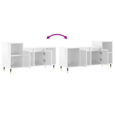 vidaXL Szafka pod TV, wysoki połysk, biała, 100x35x55 cm