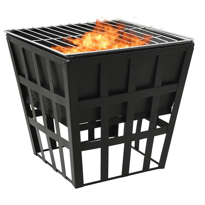 Palenisko i grill 2-w-1, 34 x 34 x 48 cm, stal