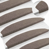 Samoprzylepne maty na schody 15 pcs Mokka 80 x 24,5 x 3,5 cm