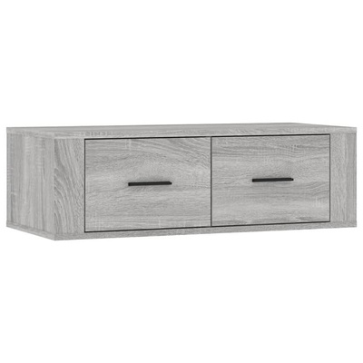 vidaXL Wisząca szafka pod TV, szary dąb sonoma, 80x36x25 cm