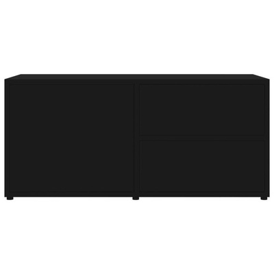 vidaXL Szafka pod TV, czarna, 80x34x36 cm materiał drewnopochodny