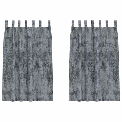 Zasłony z weluru 2 pcs Srebrnoszary 175 x 140 cm Aksamit