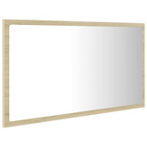 vidaXL Lustro łazienkowe LED, kolor dąb sonoma, 80x8,5x37 cm, akryl