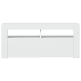 vidaXL Szafka pod TV z oświetleniem LED, biała, 90x35x40 cm